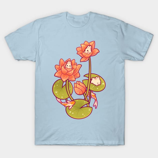 Lotus Bunnies T-Shirt by veraphina